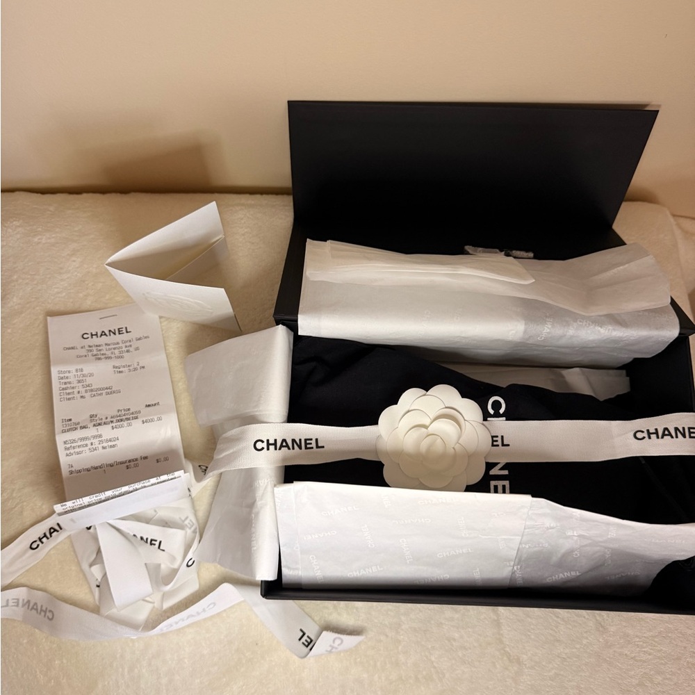 CHANEL Beige Quilted Evening Bag - Picture 13 of 13